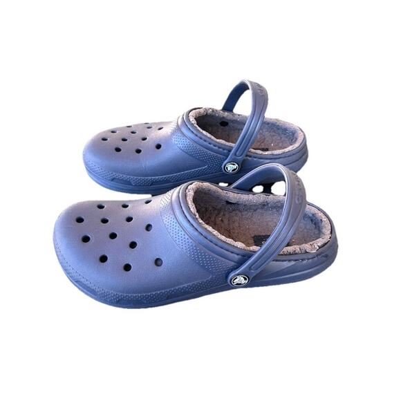 Crocs Classic Lined Clogs Big Kids Size J 5 Blue - Picture 3 of 14